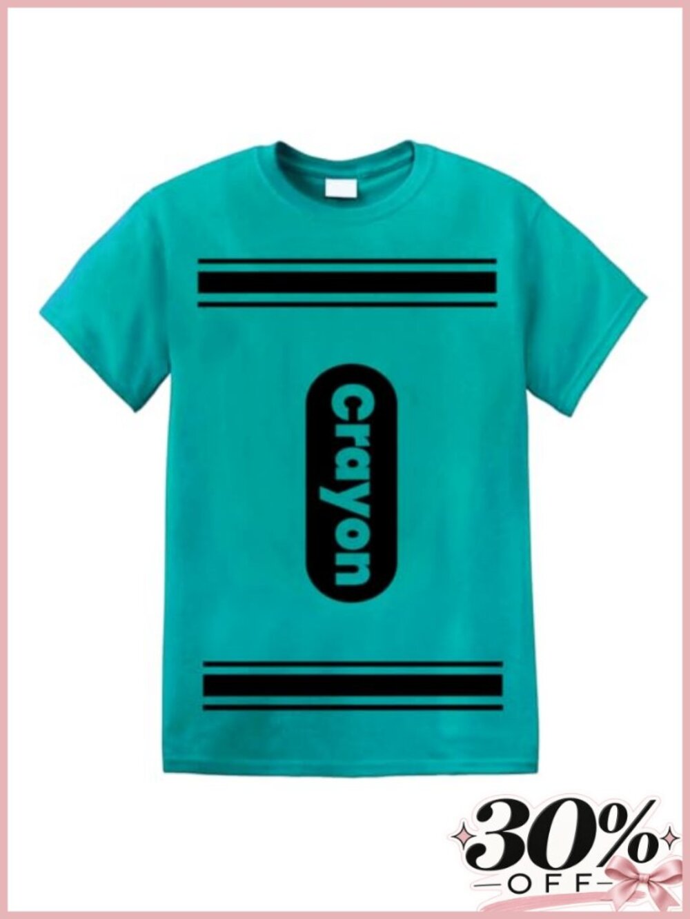 Unisex Halloween Crayon T-Shirt Funny Graphic Tee 100% Cotton Crewneck